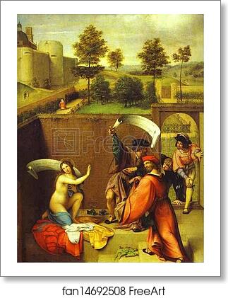 Free art print of Susanna and the Elders by Lorenzo Lotto