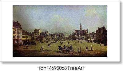 Free art print of The New Market Square in Dresden by Bernardo Bellotto