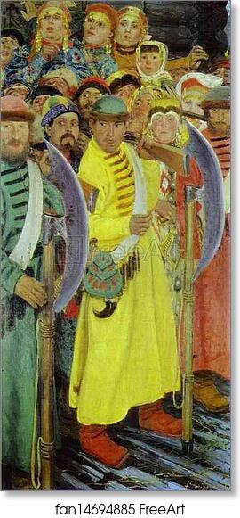 Free art print of They are Coming! (Moscovites Watching the Entry of a Foreign Embassy into Moscow at the End of the XVII Century) by Andrey Ryabushkin