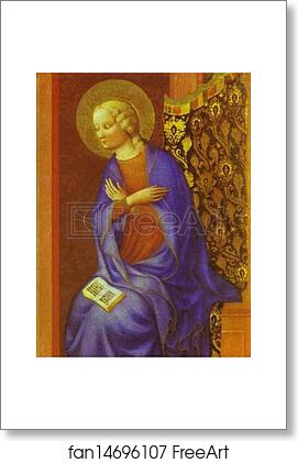 Free art print of The Virgin Annunciate by Masolino Da Panicale