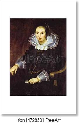 Free art print of Portrait of a Lady with a Fan by Cornelis De Vos