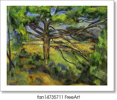 Free art print of Pine Tree near Aix by Paul Cézanne
