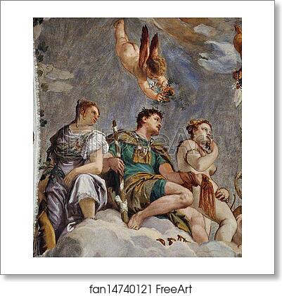 Free art print of Ceiling of the Room of Married Love. Detail by Paolo Veronese