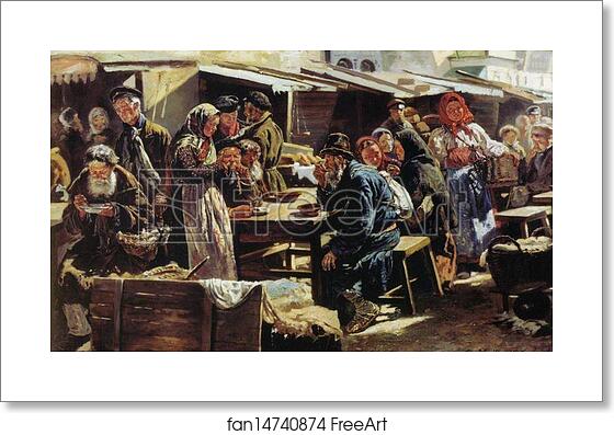 Free art print of Lunch. Study for the painting "Flea market in Moscow" by Vladimir Makovsky Free art print of Lunch. Study for the painting "Flea market in Moscow" by Vladimir Makovsky