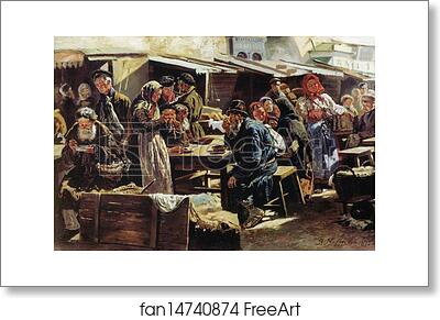 Free art print of Lunch. Study for the painting "Flea market in Moscow" by Vladimir Makovsky