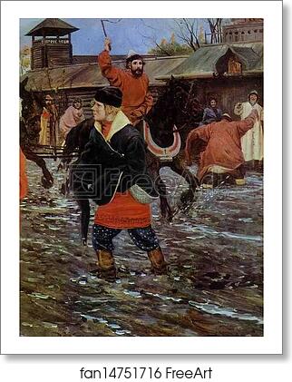 Free art print of A XVII-century Moscow Street on a Holiday. Detail by Andrey Ryabushkin Free art print of A XVII-century Moscow Street on a Holiday. Detail by Andrey Ryabushkin