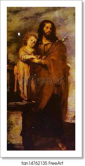 Free art print of Joseph with Infant Christ by Bartolomé Esteban Murillo