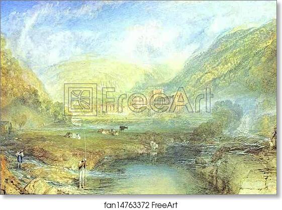 Free art print of Rivaulx Abbey, Yorkshire by Joseph Mallord William Turner