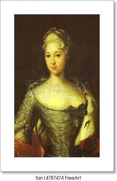 Free art print of Portrait of Maria Menshikova by Johann Gottfried Tannauer