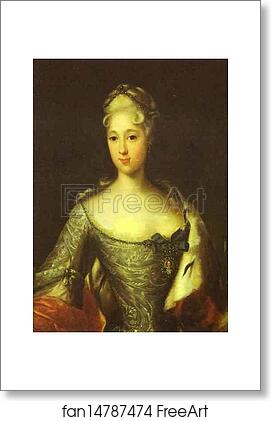 Free art print of Portrait of Maria Menshikova by Johann Gottfried Tannauer