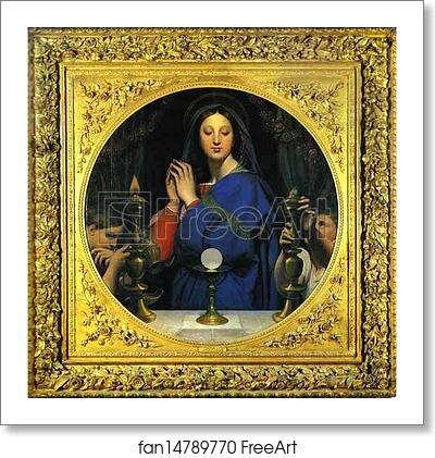 Free art print of The Virgin of the Host by Jean-Auguste-Dominique Ingres