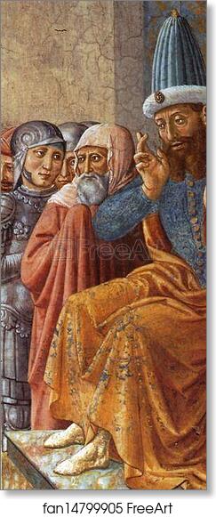 Free art print of Trial by Fire Before the Sultan by Benozzo Gozzoli