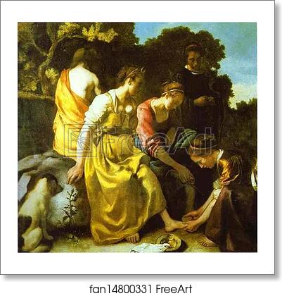 Free art print of Diana and Her Companions by Jan Vermeer