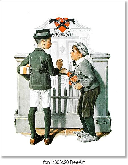 Free art print of The Rivals by Norman Rockwell Free art print of The Rivals by Norman Rockwell