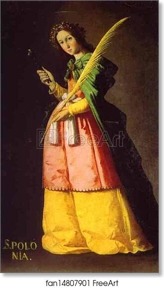 Free art print of St. Apollonia by Francisco De Zurbarán