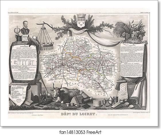 Free art print of Dept. du Loiret. by Victor Jules Levasseur