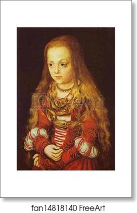 Free art print of Portrait of a Princess of Saxony by Lucas Cranach The Elder