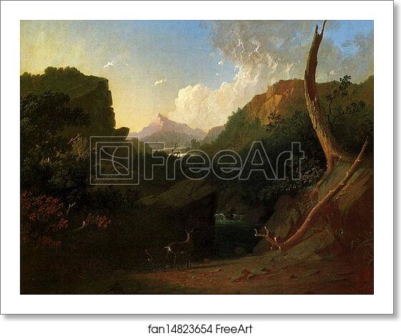 Free art print of Deer in Stormy Landscape by George Caleb Bingham Free art print of Deer in Stormy Landscape by George Caleb Bingham