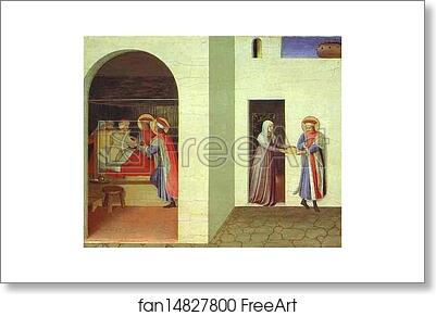 Free art print of San Marco Altarpiece, predella: The Healing of Palladia by Fra Angelico