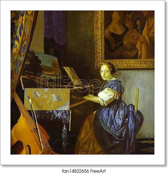 Free art print of Lady Seated at a Virginal by Jan Vermeer Free art print of Lady Seated at a Virginal by Jan Vermeer