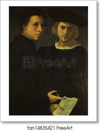 Free art print of Portrait of Two Men by Jacopo Carrucci, Known As Pontormo
