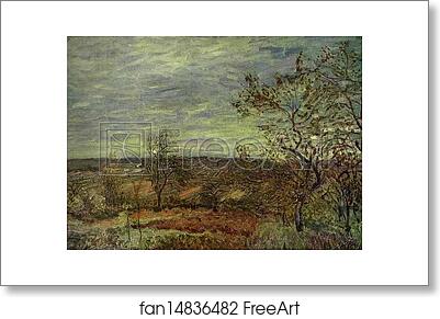 Free art print of Windy Day at Veneux by Alfred Sisley