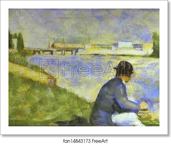 Free art print of Seated Person. (study for Bathers at Asnières) by Georges Seurat Free art print of Seated Person. (study for Bathers at Asnières) by Georges Seurat