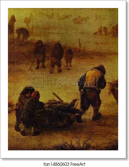 Free art print of A Frozen Lake. Detail by Isaack Van Ostade Free art print of A Frozen Lake. Detail by Isaack Van Ostade