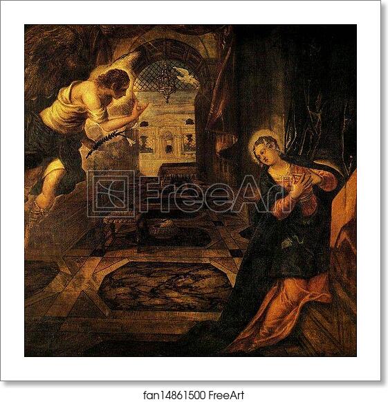 Free art print of Annunciation by Jacopo Robusti, Called Tintoretto Free art print of Annunciation by Jacopo Robusti, Called Tintoretto