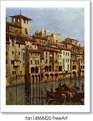 Free art print of Arno in Florence. Detail by Bernardo Bellotto