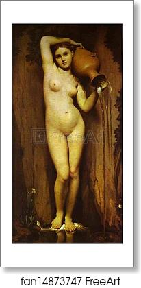 Free art print of The Source by Jean-Auguste-Dominique Ingres