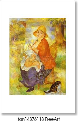Free art print of Mother Nursing Her Child (Aline and Pierre) by Pierre-Auguste Renoir