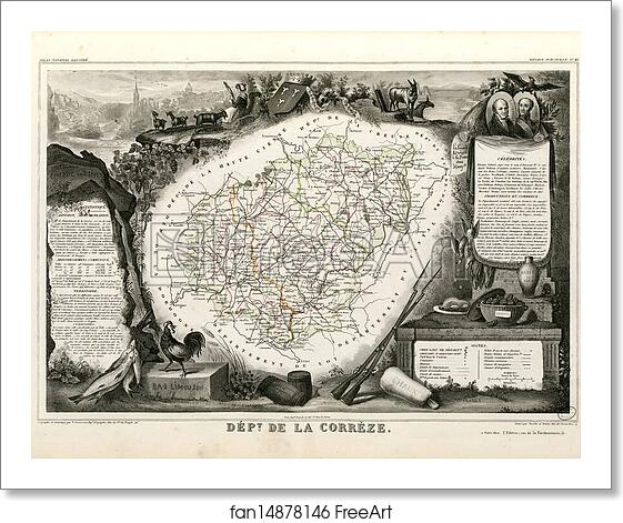 Free art print of Dépt. de la Corrèze (région du sud-ouest) by Victor Jules Levasseur Free art print of Dépt. de la Corrèze (région du sud-ouest) by Victor Jules Levasseur