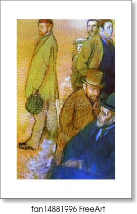 Free art print of Six Friends of the Artists by Edgar Degas