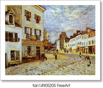 Free art print of Market Place at Marly by Alfred Sisley