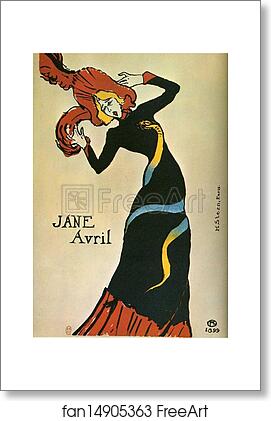 Free art print of Jane Avril by Henri De Toulouse-Lautrec