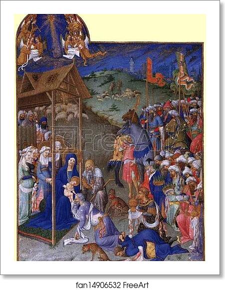Free art print of Les trÄ�s riches heures du Duc de Berry. Adoration of the Magi by Limbourg Brothers