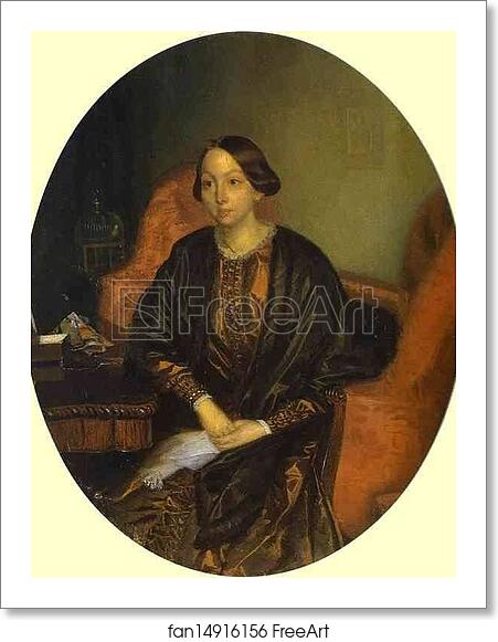 Free art print of Portrait of Amalia Legrand by Pavel Fedotov