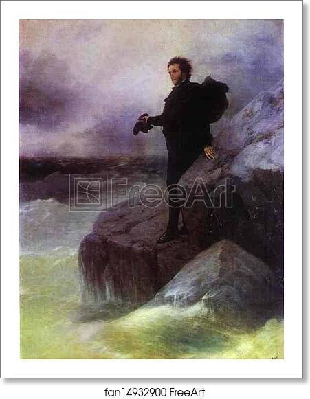 Free art print of Pushkin's Farewell to the Sea by Ivan Aivazovsky