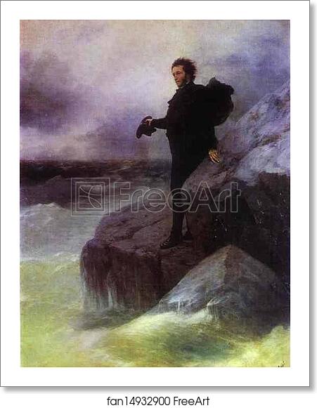 Free art print of Pushkin's Farewell to the Sea by Ivan Aivazovsky Free art print of Pushkin's Farewell to the Sea by Ivan Aivazovsky