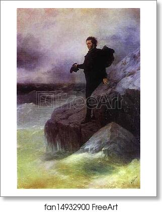 Free art print of Pushkin's Farewell to the Sea by Ivan Aivazovsky Free art print of Pushkin's Farewell to the Sea by Ivan Aivazovsky