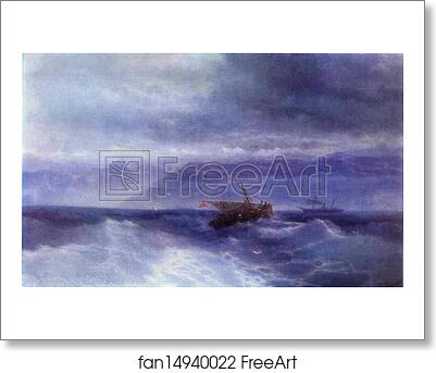 Free art print of The Caucasian Range from the Sea by Ivan Aivazovsky