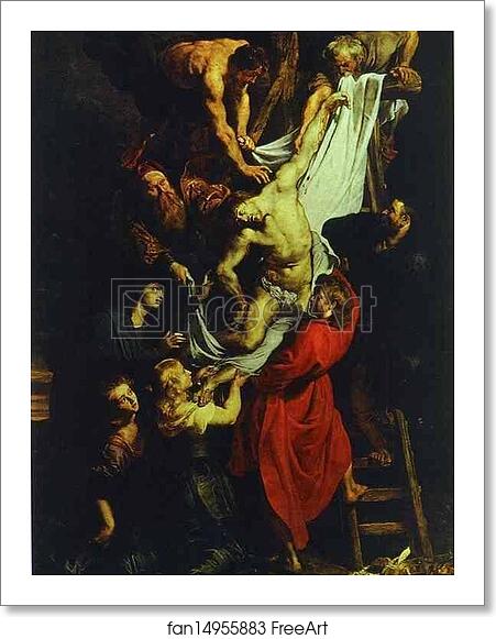 Free art print of The Descent from the Cross (central part of the triptych) by Peter Paul Rubens Free art print of The Descent from the Cross (central part of the triptych) by Peter Paul Rubens