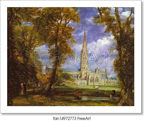 Free art print of Salisbury Cathedral from the Bishop's Grounds by John Constable Free art print of Salisbury Cathedral from the Bishop's Grounds by John Constable