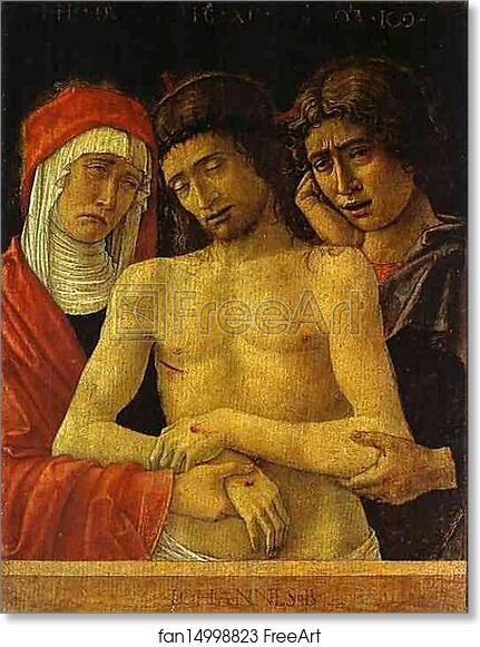 Free Art Print Of Pieta By Giovanni Bellini C 1455 60 Wood Panel 52 X 42 Cm Academia Carrara Bergamo Italy Freeart Fan14998823