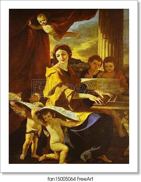 Free art print of St. Cecilia by Nicolas Poussin Free art print of St. Cecilia by Nicolas Poussin
