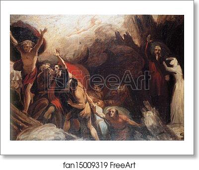 Free art print of Oil Sketch for the Shipwreck Scene in Act I of Shakespeare's 'The Tempest' by George Romney