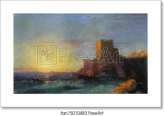 Free art print of Towers on the Rock Near Bosporus by Ivan Aivazovsky Free art print of Towers on the Rock Near Bosporus by Ivan Aivazovsky