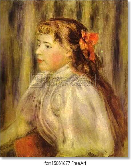 Free art print of Portrait of a Girl by Pierre-Auguste Renoir