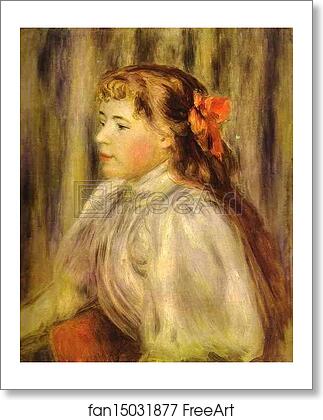 Free art print of Portrait of a Girl by Pierre-Auguste Renoir